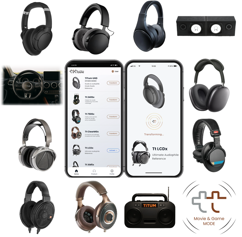 TiTum UHD Headphones, THE Ultimate Virtual Headphones Collection with Bluetooth ANC & Hi-Res 24Bit/96k DAC for Audiophiles & Audio Engineers