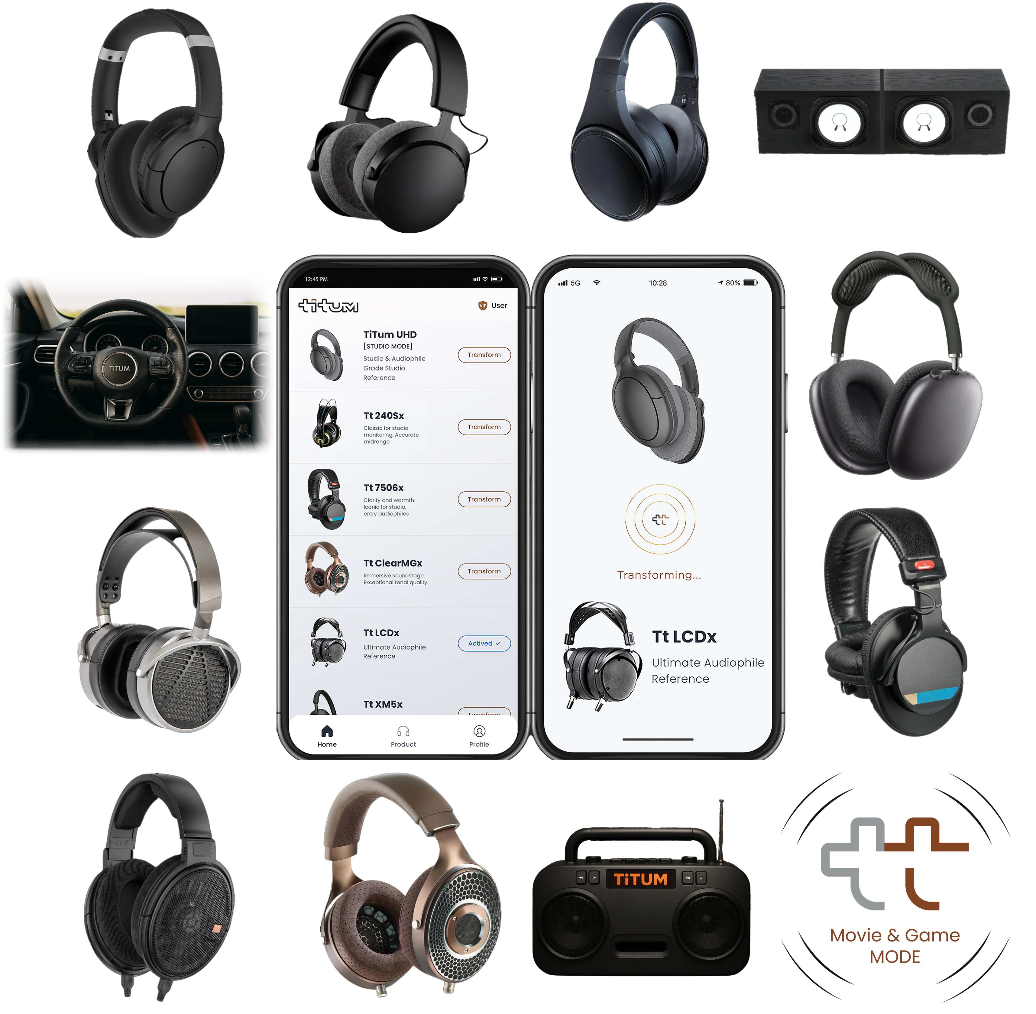 TiTum UHD Headphones, THE Ultimate Virtual Headphones Collection with Bluetooth ANC & Hi-Res 24Bit/96k DAC for Audiophiles & Audio Engineers