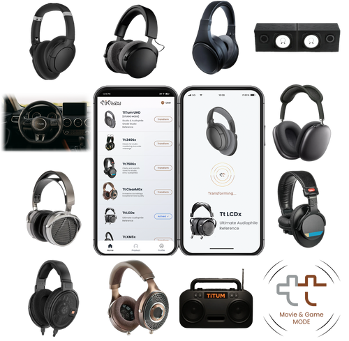 TiTum UHD Headphones, THE Ultimate Virtual Headphones Collection with Bluetooth ANC & Hi-Res 24Bit/96k DAC for Audiophiles & Audio Engineers
